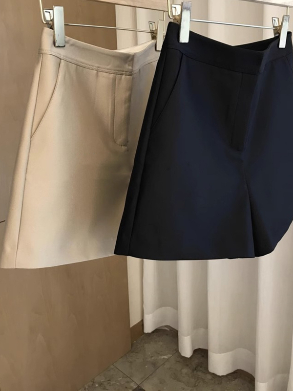 Γυναικείοι άνετοι παντελόνες με υψηλή μέση, γραμμή Α, φαρδιά εφαρμογή, μήκος 3/4, πολυεστέρας