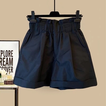 Női magas derekú, széles szárú nadrág poliészterből, városi stílus, tavasz 2024, nem rugalmas