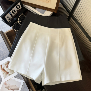 Női öltönynadrág, magas derekú, 3/4 hossz, poliészter, japán-koreai casual stílus, nyár 2025