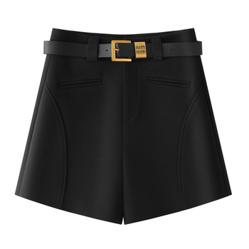 Női poliészteres magas derekú széles nadrág, háromnegyedes hossz, ősz 2025