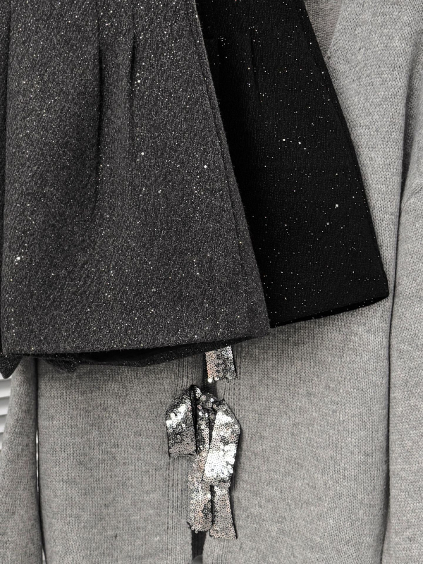 Női vastag műgyapjú anyagú széleslábú 3/4-es nadrág, magas derék, poliészter-keverék