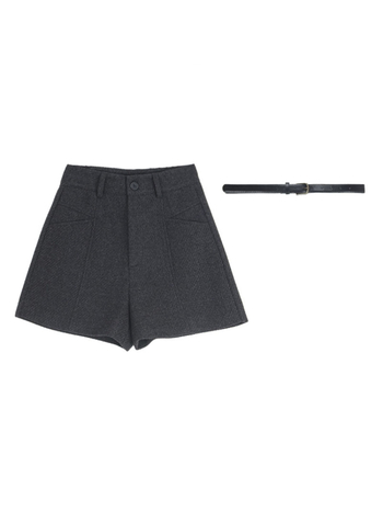 Dámske voľnočasové nohavice, základný kórejský štýl, široké nohavice, polovičná dĺžka, elastický pás (polyester 95%+, tvarovanie vysokou teplotou)