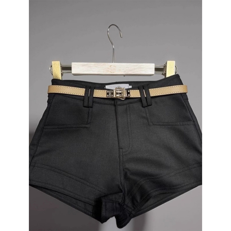 Ženski šorts za nošenje uz čizme, visokim strukom, duljina 3/4, poliester, mikroelastičan