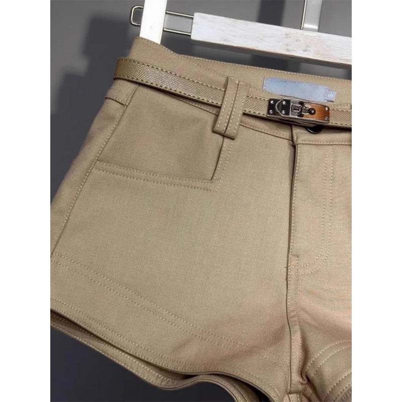 Ženski šorts za nošenje uz čizme, visokim strukom, duljina 3/4, poliester, mikroelastičan