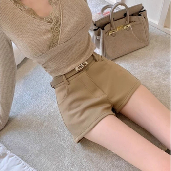 Xmhp ženske šorts s visokim strukom, dužina 3/4, mikroelastičan poliester, trodimenzijsko krojenje