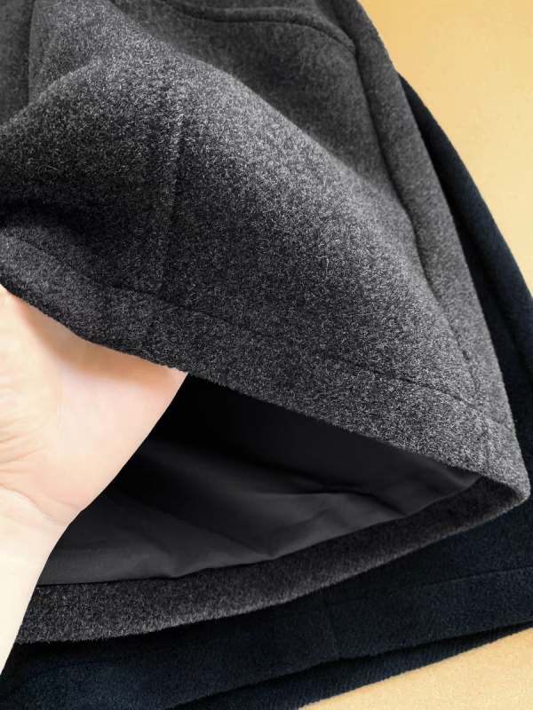 Široke šorts hlače od vune u A-liniji s elastinskim srednjim visokim pojasom, 3/4 duljina, široki kroj