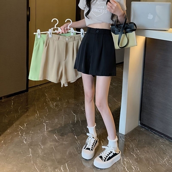 Ženske casual hlače širokih nogavica, duljina tri četvrtine, jednobojni stil, mješavina vune 30–50%