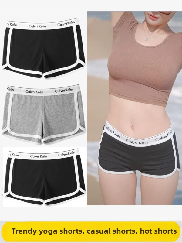 Dámske šortky - bavlna/elastán zmes, stredný pás, dĺžka hot pants, mikroelastickosť, digitálny potlač