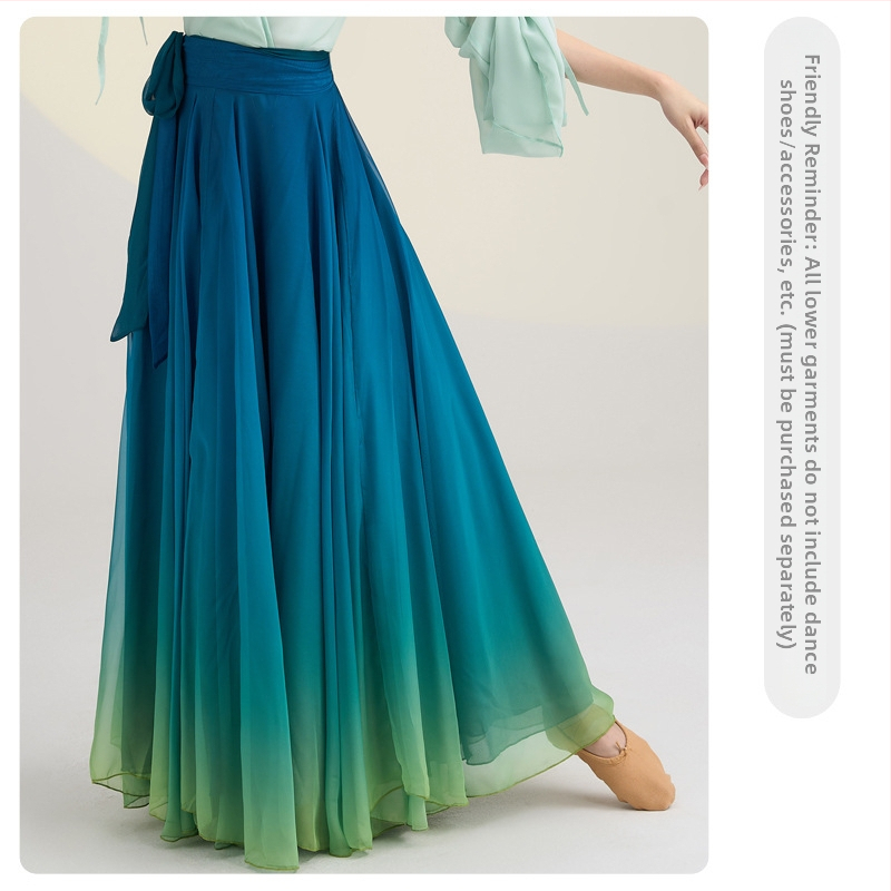 Shan Ran Tang klasični plesni kostim za žene, s rukavima nalik vodu, prozirnim slojem i velikom raskošnom suknjom (Spring 2023; Main Fabric: Other; Fabric Content: <30%)