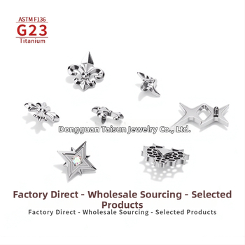 G23 Titāna sakausējuma pirsinga rotas – Geometriski ausu, lūpu un nabas pirsingi, pulēti, universāli, minimālistisks stils