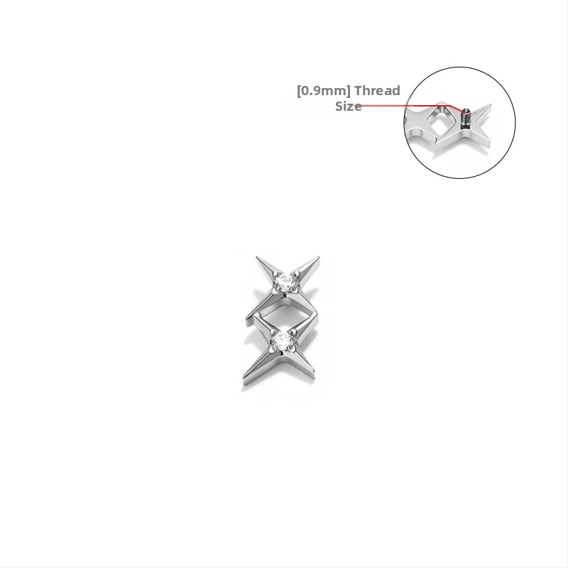 G23 Titāna sakausējuma pirsinga rotas – Geometriski ausu, lūpu un nabas pirsingi, pulēti, universāli, minimālistisks stils