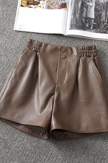 Ženske kožne hlače, visokog struka, širokih nogavica, duljina 3/4, mikroelastičnost, mercerizirani završetak