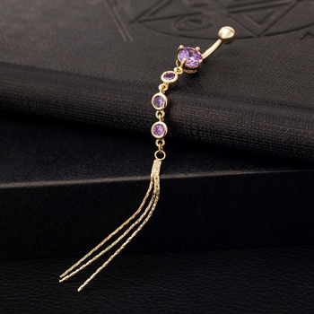 Pupkovni piercing u korejskom stilu, bakrenog materijala, elektroplatirano