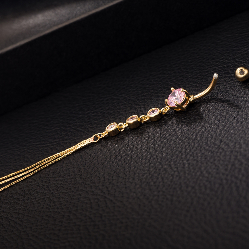 Pupkovni piercing u korejskom stilu, bakrenog materijala, elektroplatirano