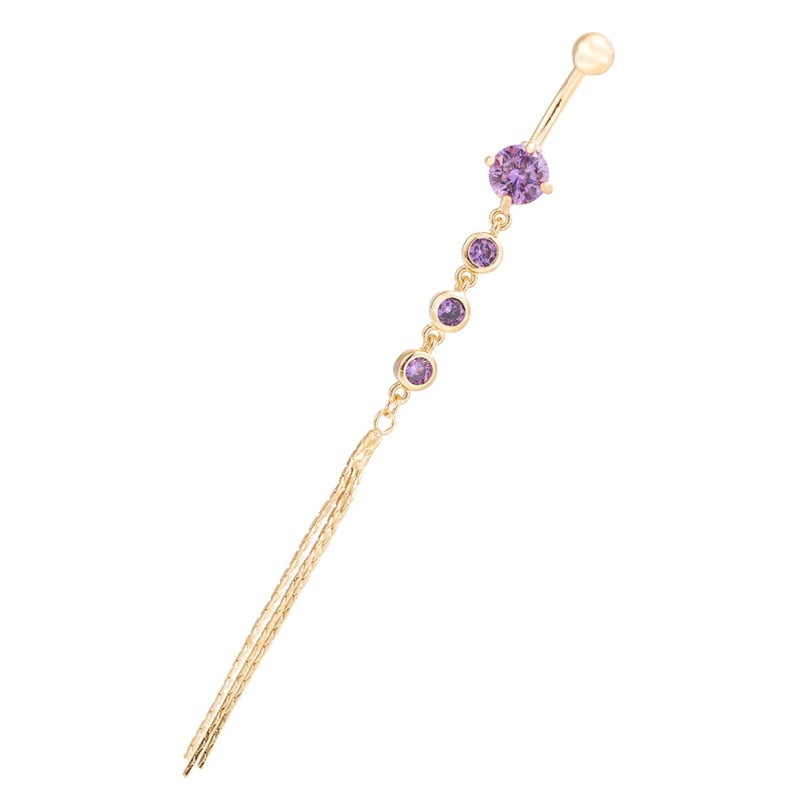 Pupkovni piercing u korejskom stilu, bakrenog materijala, elektroplatirano