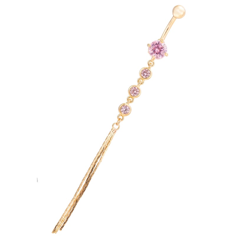 Pupkovni piercing u korejskom stilu, bakrenog materijala, elektroplatirano