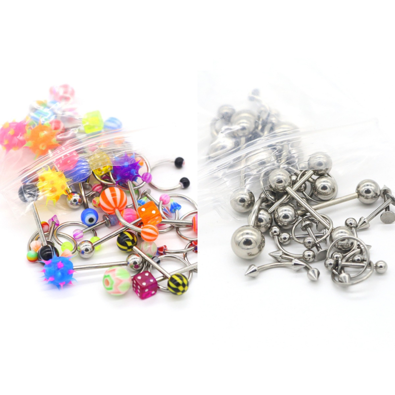 Piercing za pupak — akril, geometrijski oblik, unisex, nekonvencionalan stil, prilagodljiv set