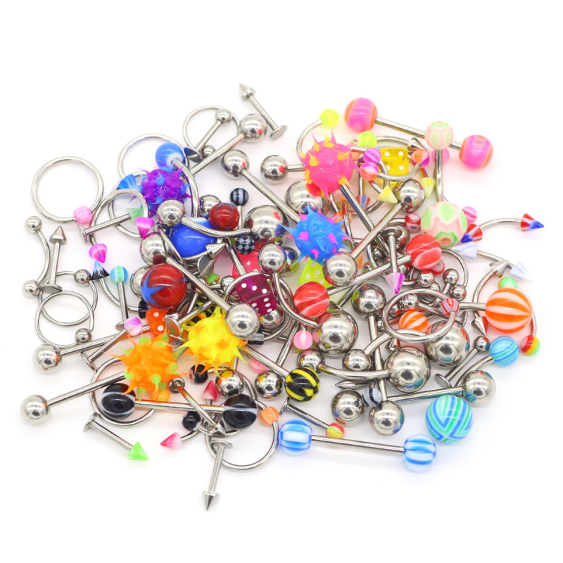 Piercing za pupak — akril, geometrijski oblik, unisex, nekonvencionalan stil, prilagodljiv set