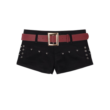 Γυναικεία σορτς σε στιλ denim, μεσαίας μέσης, μίγμα βαμβάκι-σπάντεξ, κοντό μήκος, ελαφρώς ελαστικά