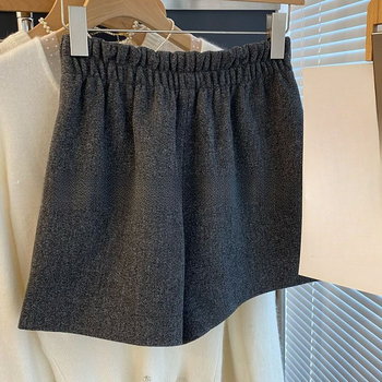 Γυναικείες παντελόνες casual με υψηλή μέση, μήκος τριών τετάρτων, φαρδιά γραμμή, πολυεστέρας, ελαφριά ελαστικότητα - Άνοιξη 2024