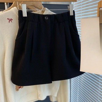 Γυναικείες παντελόνες casual με υψηλή μέση, μήκος τριών τετάρτων, φαρδιά γραμμή, πολυεστέρας, ελαφριά ελαστικότητα - Άνοιξη 2024