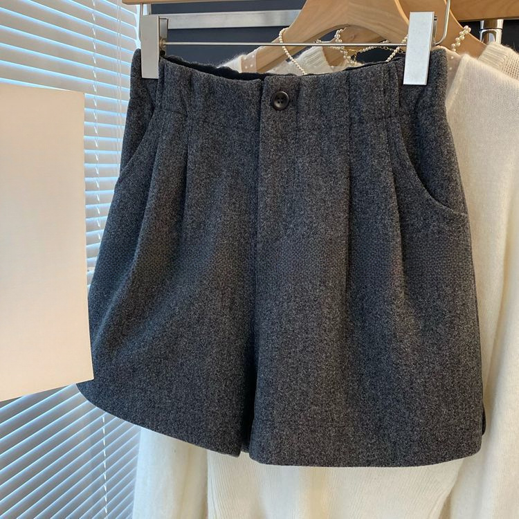 Γυναικείες παντελόνες casual με υψηλή μέση, μήκος τριών τετάρτων, φαρδιά γραμμή, πολυεστέρας, ελαφριά ελαστικότητα - Άνοιξη 2024