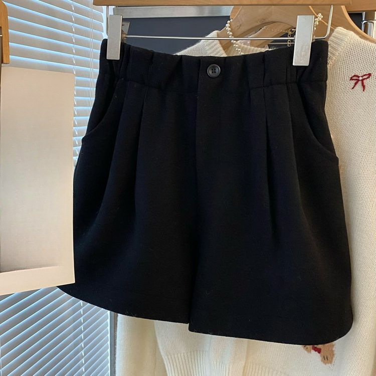 Γυναικείες παντελόνες casual με υψηλή μέση, μήκος τριών τετάρτων, φαρδιά γραμμή, πολυεστέρας, ελαφριά ελαστικότητα - Άνοιξη 2024