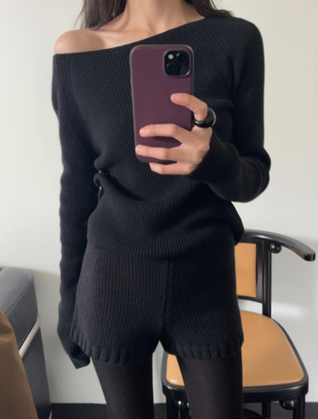 Γυναικείοι πλεκτοί σορτς από μείγμα μαλλιού, φυσική μέση, κοντό μήκος, κομψό καθημερινό στυλ μετακινήσεων, φθινοπωρινό 2025