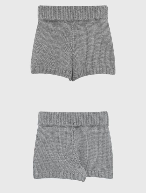 Γυναικείοι πλεκτοί σορτς από μείγμα μαλλιού, φυσική μέση, κοντό μήκος, κομψό καθημερινό στυλ μετακινήσεων, φθινοπωρινό 2025