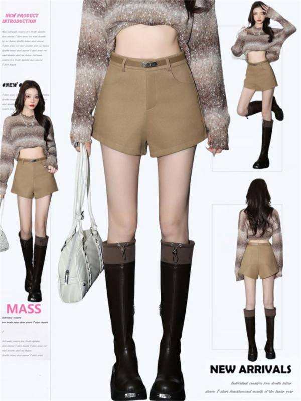 Igapäevased püksid kõrge vöökohaga ja kolmandik pikkusega, polüester