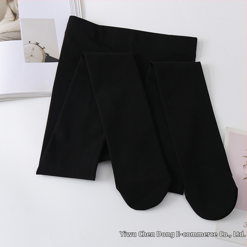 Moteriški storaūs fleece leginsai su aukštu juosmeniu, nailono-poliesterio mišinys, didelė elastinė, viengubis dizainas