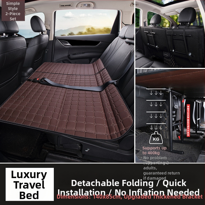 Automašīnas aizmugurējā sēdekļa matracis — saliekams ceļojumu gulta, PVC materiāls, Maksimālā slodze 800, Svars 6, Modelis 001, Piemērots sedanēm un SUV