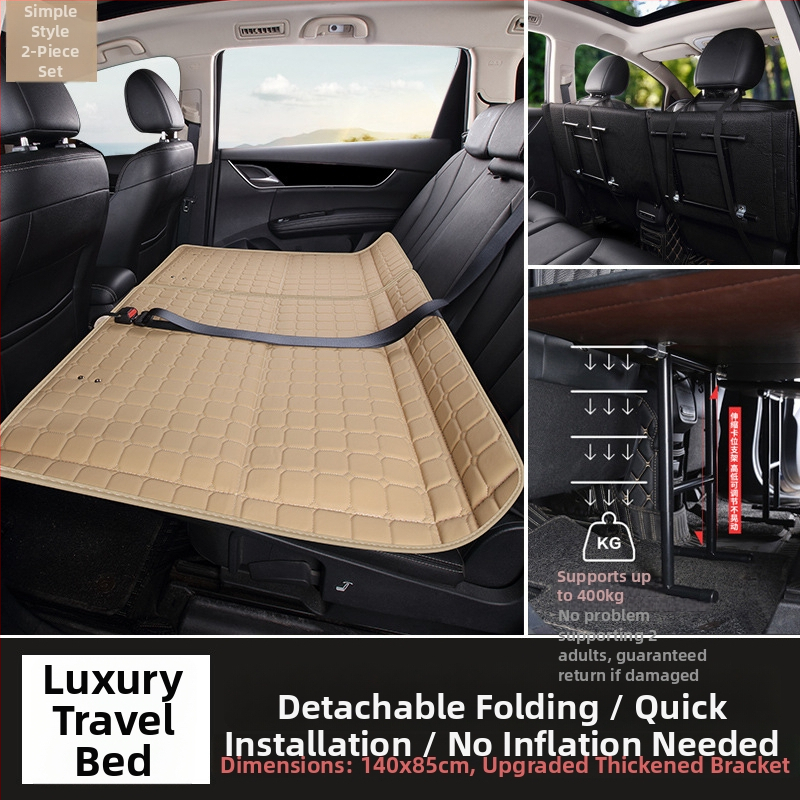 Automašīnas aizmugurējā sēdekļa matracis — saliekams ceļojumu gulta, PVC materiāls, Maksimālā slodze 800, Svars 6, Modelis 001, Piemērots sedanēm un SUV