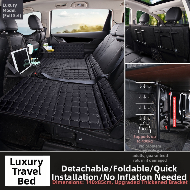 Automašīnas aizmugurējā sēdekļa matracis — saliekams ceļojumu gulta, PVC materiāls, Maksimālā slodze 800, Svars 6, Modelis 001, Piemērots sedanēm un SUV