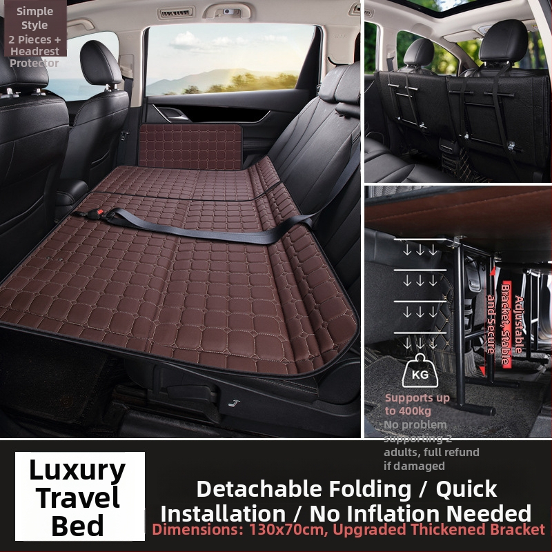 Automašīnas aizmugurējā sēdekļa matracis — saliekams ceļojumu gulta, PVC materiāls, Maksimālā slodze 800, Svars 6, Modelis 001, Piemērots sedanēm un SUV