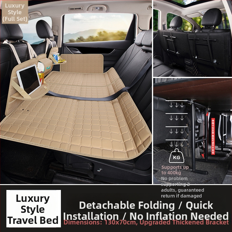 Automašīnas aizmugurējā sēdekļa matracis — saliekams ceļojumu gulta, PVC materiāls, Maksimālā slodze 800, Svars 6, Modelis 001, Piemērots sedanēm un SUV