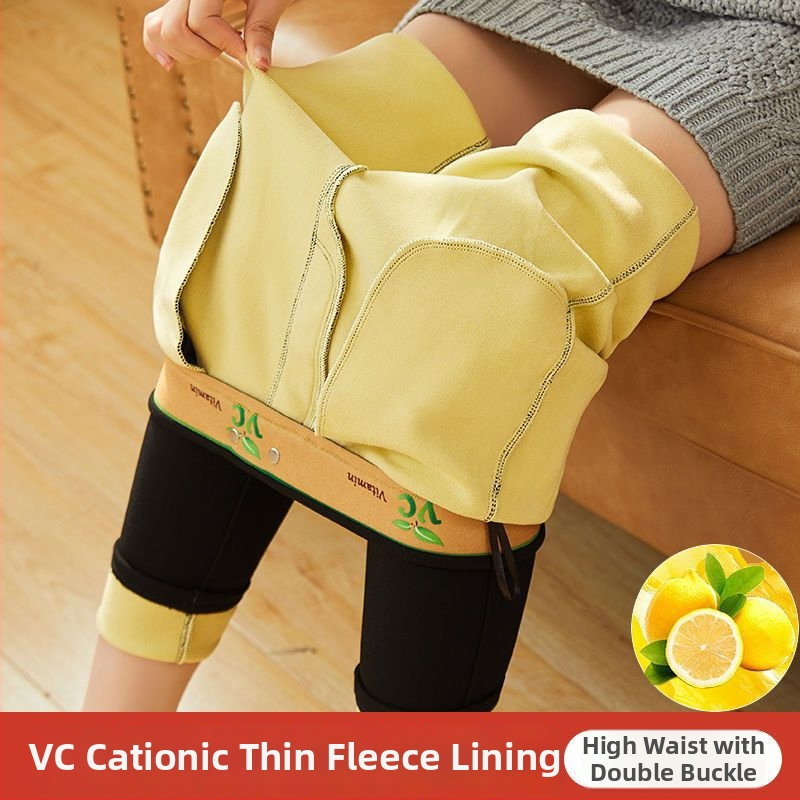 Moterų citrinos drėkinantys leginsai su flisu viduje, aukštas liemuo; Audinys: Chenille; Pagrindinės medžiagos: Spandex + Kitos; Pagrindinės medžiagos dalis: 90–95%; Tankis: Vidutinis; Išlaiko šilumą