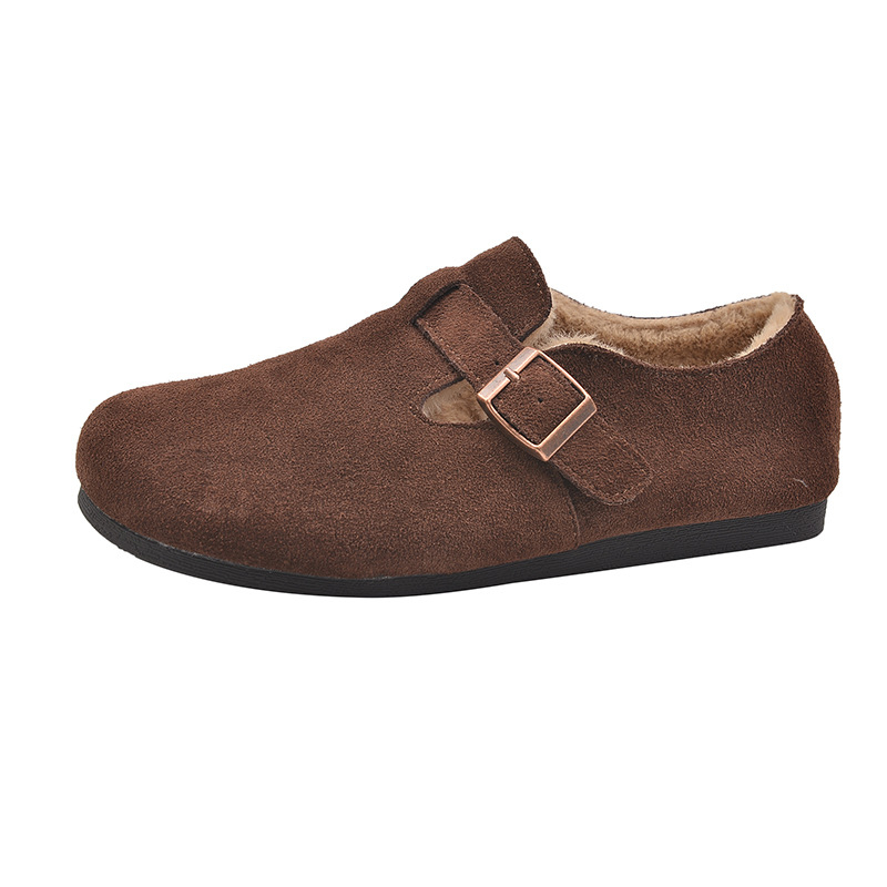 Ženske velur loaferice s kvadratnim vrhom, srednje visine peta 3–5 cm, gumeni potplat, casual stil, pogodno za zimu i jesen.
