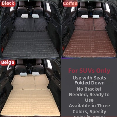 Automašīnas aizmugurējā sēdekļa matrača, saliekams gulēšanai ceļojuma laikā, PVC materiāls, maksimālais slodze 800 kg, bez piepumpēšanas, piemērots sedanēm/SUV, modelis 001