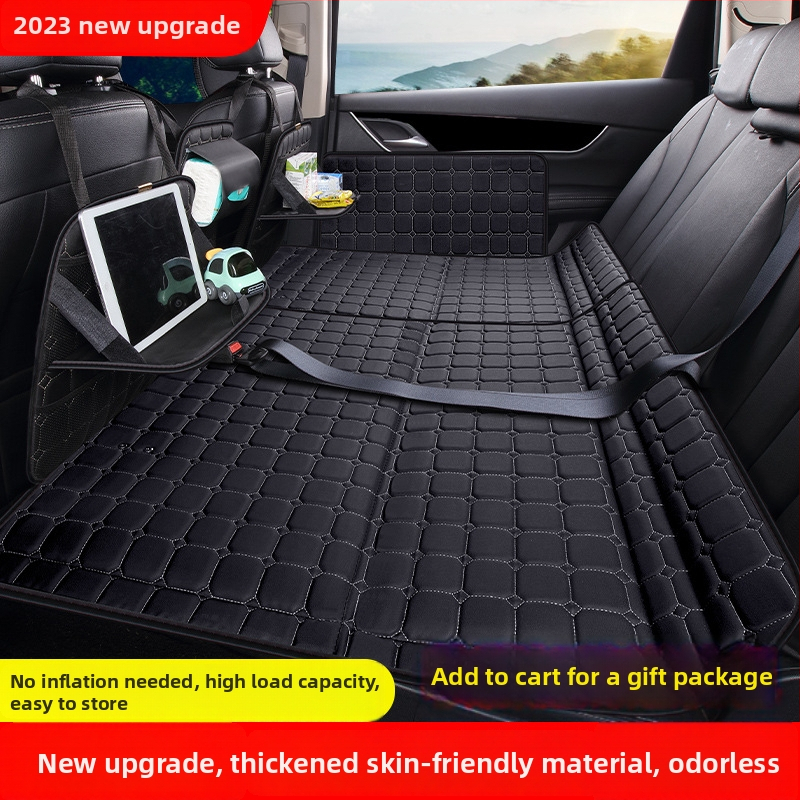 Automašīnas aizmugurējā sēdekļa matrača, saliekams gulēšanai ceļojuma laikā, PVC materiāls, maksimālais slodze 800 kg, bez piepumpēšanas, piemērots sedanēm/SUV, modelis 001