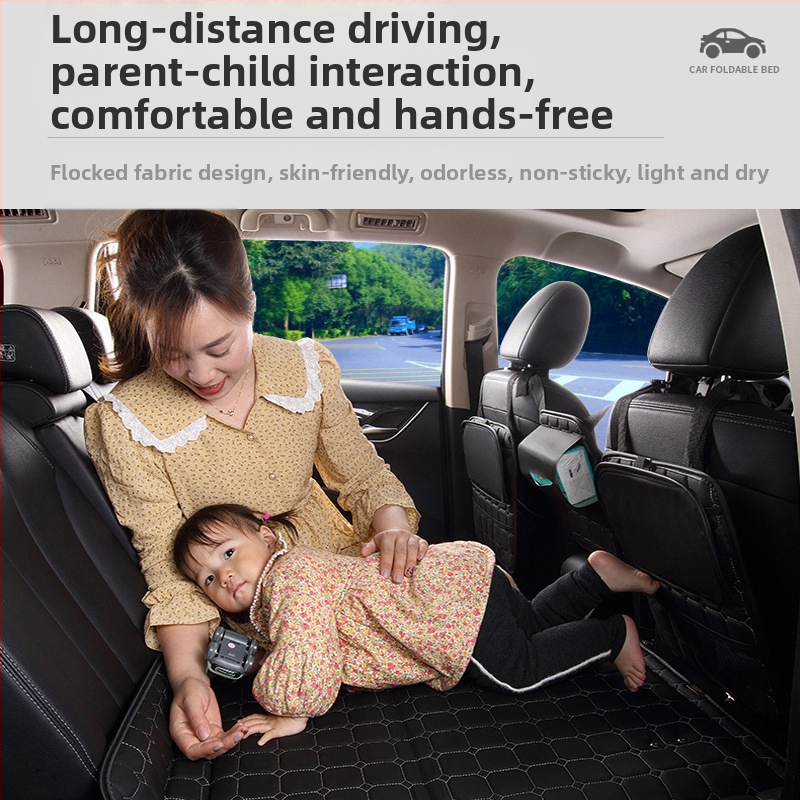 Automašīnas aizmugurējā sēdekļa matrača, saliekams gulēšanai ceļojuma laikā, PVC materiāls, maksimālais slodze 800 kg, bez piepumpēšanas, piemērots sedanēm/SUV, modelis 001