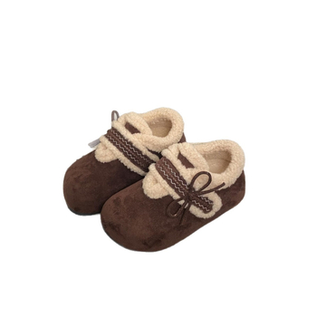 Ženske cipele u Birkenstock stilu s umjetnim krznom, zima 2025, gornji dio od nubuka, unutarnja obloga od umjetnog krzna, Velcro zatvaranje, niski šev, potplat od pjene od kaučuka