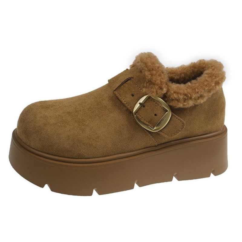 Zimske čizme od velura, slip-on, debeli potplat, 3–5 cm povećanje visine, tople