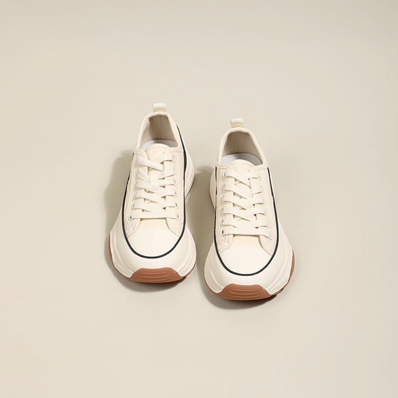 Ženske platnene tenisice – niski profil, platneni gornji dio, gumena potplata, vezivanje, proljetni ležerni stil