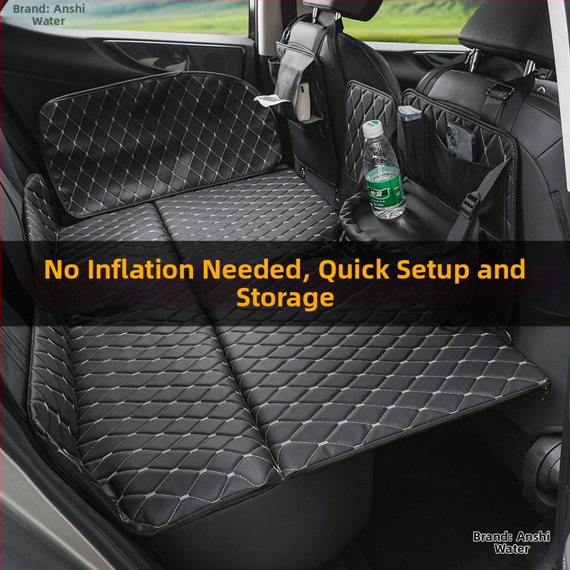 Saliekams automašīnas guļammaiss ceļojumiem, saliekama aizmugurējā sēdekļa spilvens autonomiem braucieniem (Zīmols: An shishui; Materiāls: mākslīgā āda; Saderība: citi modeļi; Piepūšanas metode: cits)