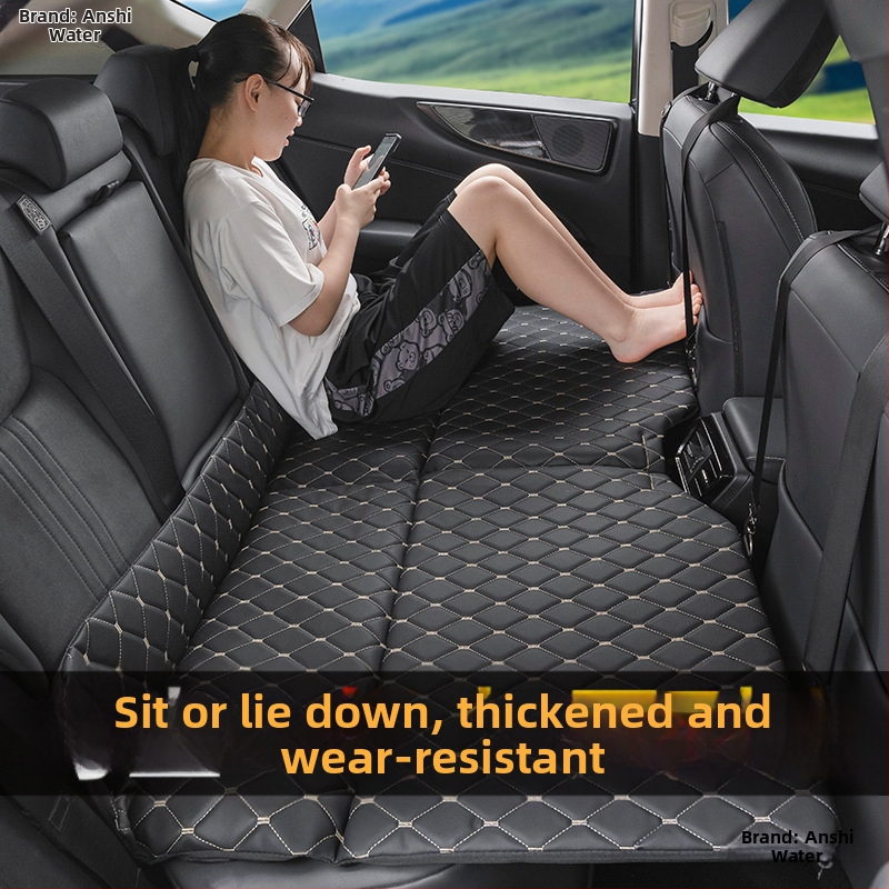 Saliekams automašīnas guļammaiss ceļojumiem, saliekama aizmugurējā sēdekļa spilvens autonomiem braucieniem (Zīmols: An shishui; Materiāls: mākslīgā āda; Saderība: citi modeļi; Piepūšanas metode: cits)