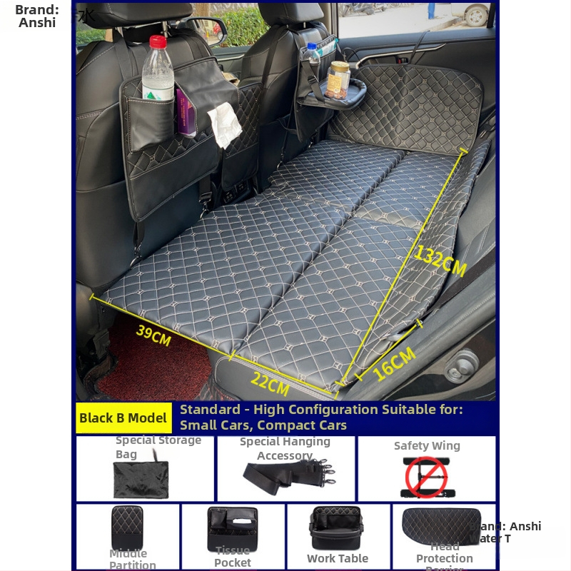 An shishui Saliekamais auto gulēšanas matrača spilvens – aizmugurējā sēdekļa spilvens no mākslīgās ādas ceļojumiem