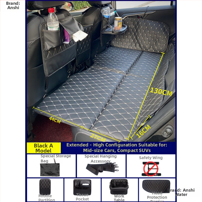 An shishui Saliekamais auto gulēšanas matrača spilvens – aizmugurējā sēdekļa spilvens no mākslīgās ādas ceļojumiem