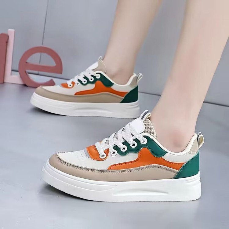 Ženske casual tenisice s debelim đonom (PU gornji dio, gumeni đon, zaobljen vrh, vezanje špage, niski potpetice 1–3 cm)