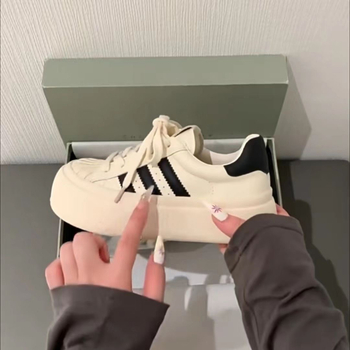 Ženske tenisice Shell Toe s debelim dnom, casual sportske tenisice, niski gležanj, vezanje špage